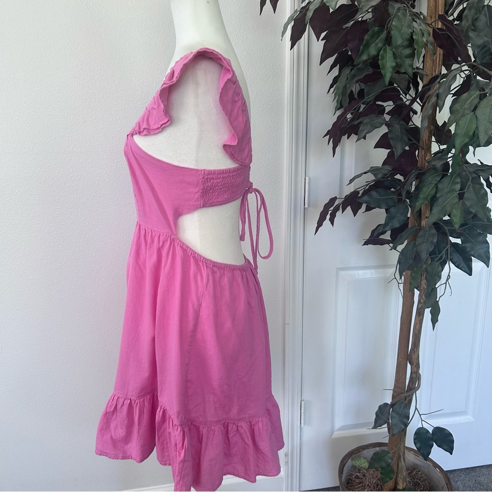 Dizzy Lizzy Pink Flutter Sleeve Midi Sundress with Square Neck
#0283 - Picture 7 of 10
